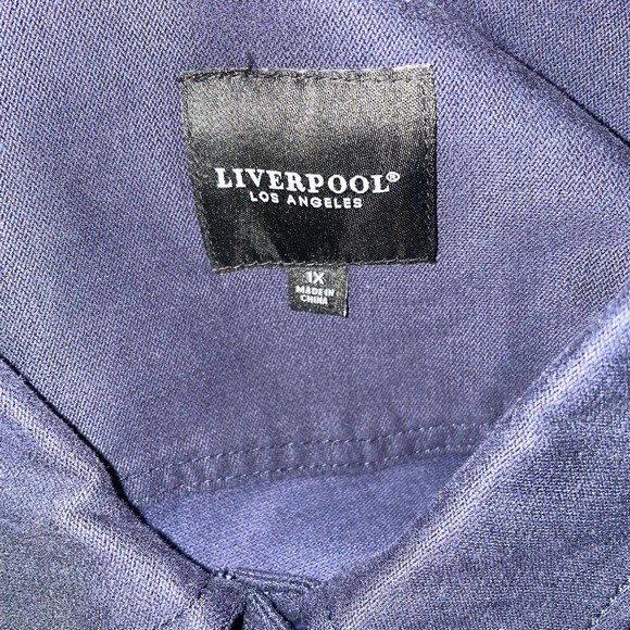 Liverpool Los Angeles Navy Blue Button-Down Jacket  1X  NWT - Picture 4 of 5